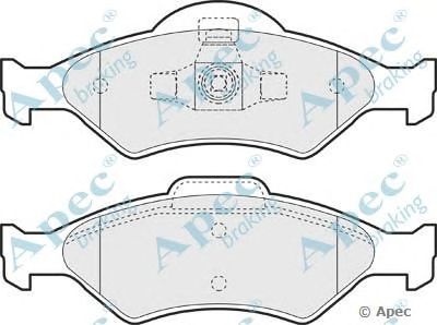 APEC BRAKING pad1125 -  Комплект тормозных колодок, дисковый тормоз